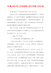 XX镇2026年工作总结和2026年度工作计划