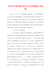 [3000字]党支部2026年上半年党建工作总结