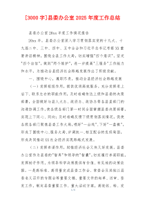 [3000字]县委办公室2026年度工作总结