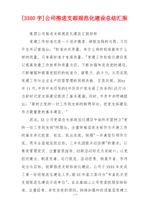 [3300字]公司推进支部规范化建设总结汇报