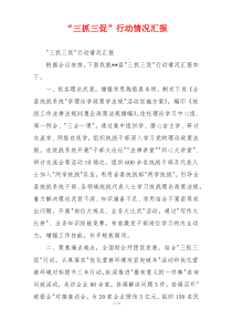 “三抓三促”行动情况汇报