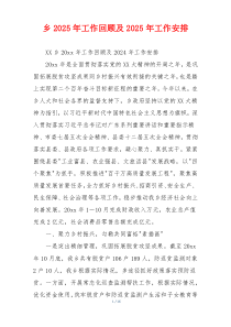 乡2026年工作回顾及2026年工作安排