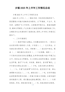 乡镇2026年上半年工作情况总结
