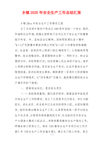 乡镇2026年安全生产工作总结汇报