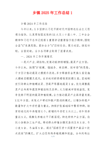 乡镇2026年工作总结1