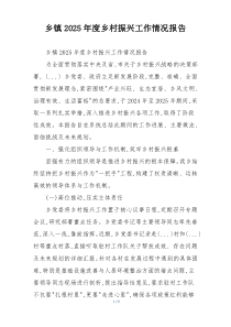 乡镇2026年度乡村振兴工作情况报告