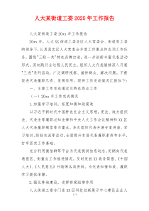 人大某街道工委2026年工作报告