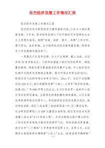 低空经济发展工作情况汇报