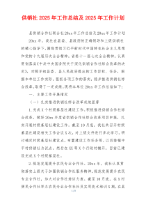 供销社2026年工作总结及2026年工作计划