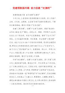 党建领航振兴路 奋力创建“红旗村”