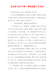 党支部2026年第一季度党建工作总结