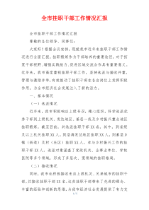 全市挂职干部工作情况汇报