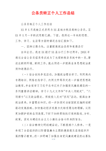 公务员转正个人工作总结