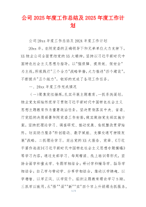 公司2026年度工作总结及2026年度工作计划