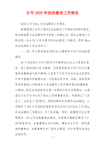 公司2026年法治建设工作报告