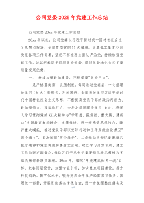 公司党委2026年党建工作总结