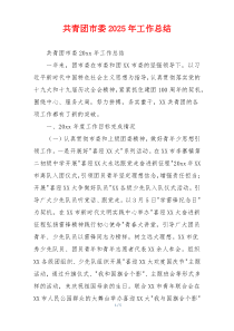 共青团市委2026年工作总结