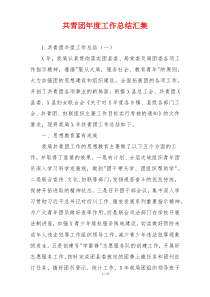 共青团年度工作总结汇集